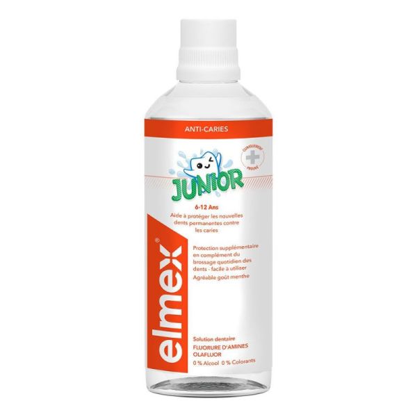 Elmex Junior Protège Les Dents Contre Les Caries 6-12 Ans 400ml