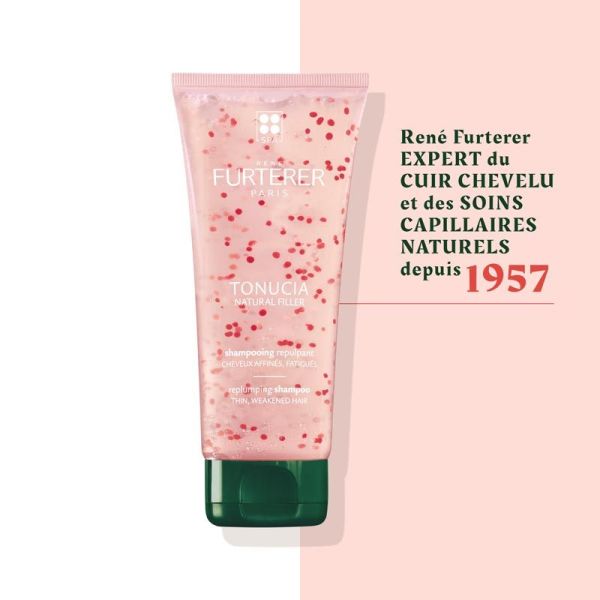 René Furterer Tonucia Shampoing Repulpant Natural Filler - 250 ml - Cheveux Affinés et Fatigués