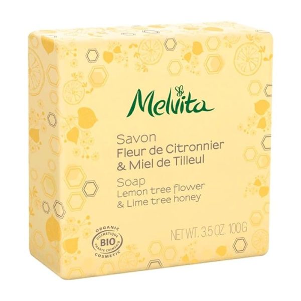 Melvita Savon Fleur de Citronnier & Miel de Tilleul Bio - 100g