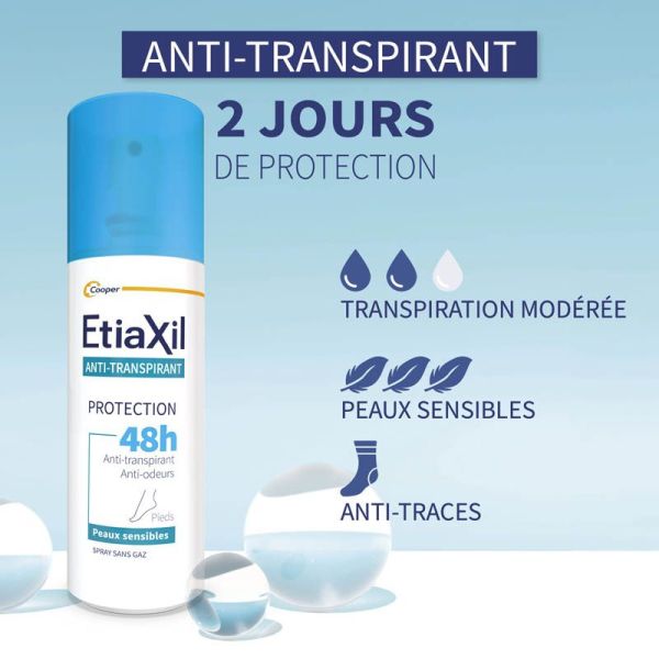 Etiaxil Anti-transpirant Pieds Protection 48h Spray - 100ml