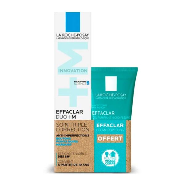 La Roche-Posay Effaclar Duo+M Soin Triple Correction Anti-Imperfections + Gel Micropeeling