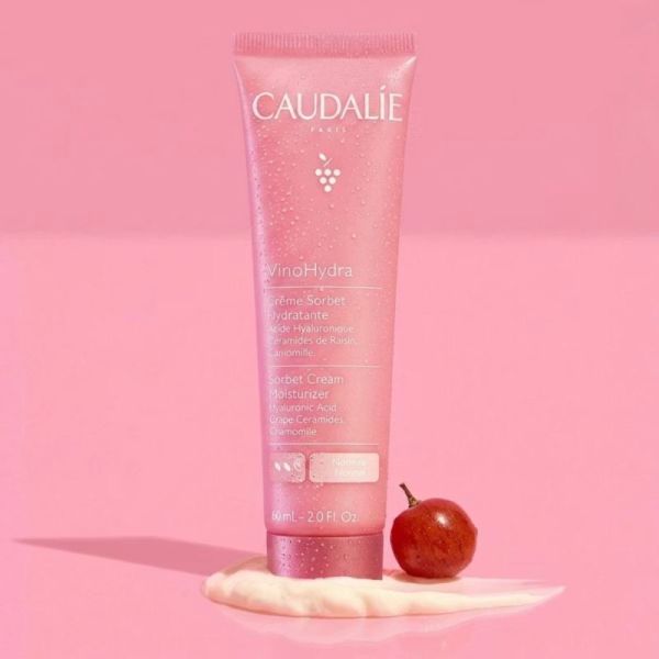 Caudalie VinoHydra Crème Sorbet Hydratante 60 ml - Apaise rougeurs et sécheresse