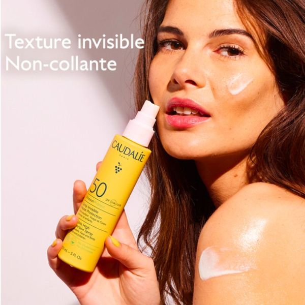 Caudalie Vinosun Protect Spray Invisible Haute Protection SPF50 - 150 ml - Fini invisible non collant