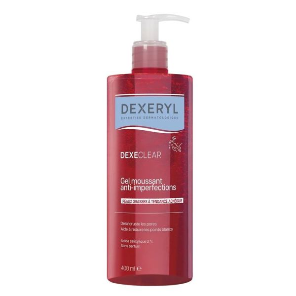 Dexeryl Dexeclear Gel Moussant Anti-Imperfections Peaux Grasses ou Acnéiques - 400ml