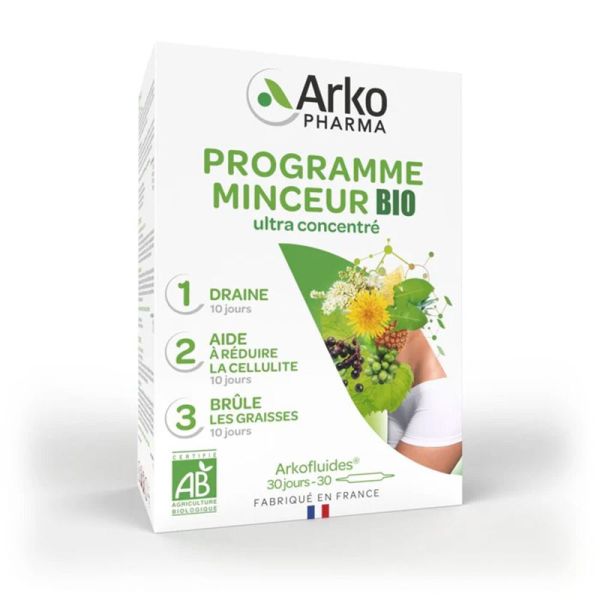 Arkopharma Arkofluides Programme Minceur Bio 30 ampoules