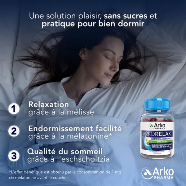 Arkopharma Arkorelax Sommeil 30 gummies sans sucres