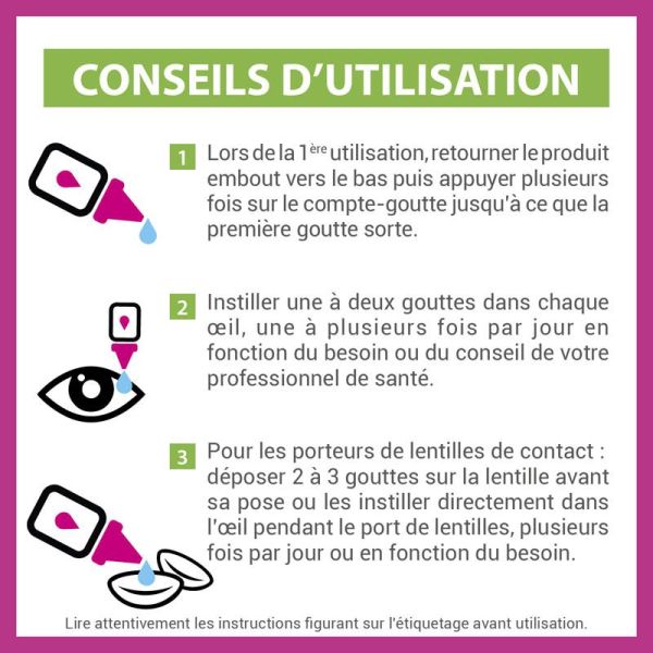 Dacryo Solution Ophtalmique Hydratation Yeux Secs 10ml - Lubrifdie, hydrate et rafraîchit, à l'acide hyaluronique