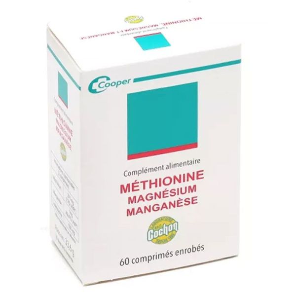 Cooper Méthionine Magnésium Manganèse - Apporte des Minéraux Essentiels - 60 Comprimés