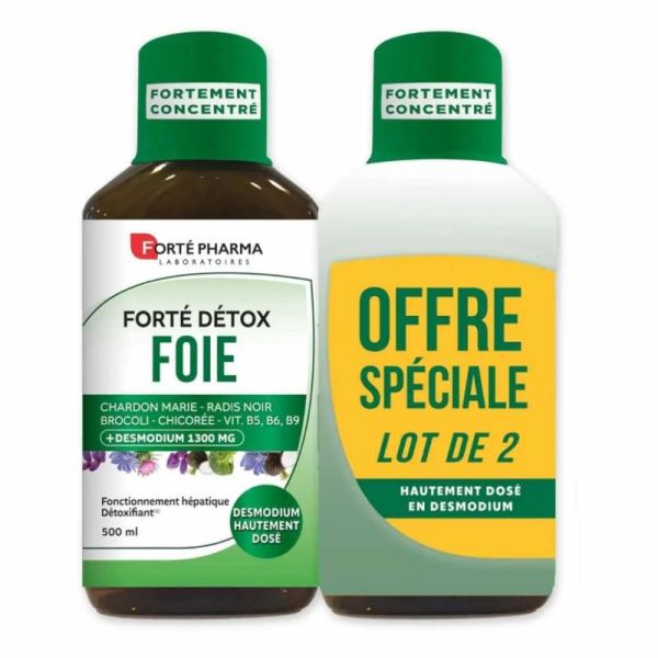 Forté Pharma Forté Détox Foie Fonctionnement Hépatique - 2 x 500ml