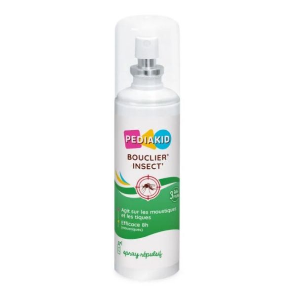 Pediakid Bouclier Insect Spray 100ml – Répulsif moustiques et tiques haute tolérance