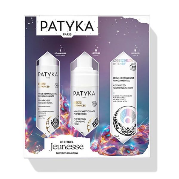 Patyka Coffret Noël Anti-âge 2024 - Le Rituel Jeunesse BIO - Sérum + Crème Jeunesse + Huile Démaquillante