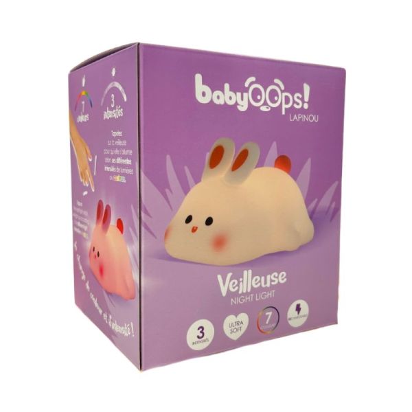 BabyOop's Veilleuse Lapinou - Change de couleur et d'intensité !