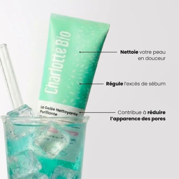 Charlotte Bio Gelée Nettoyante Purifiante 150 ml - Nettoie et régule les peaux mixtes à grasses