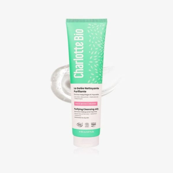 Charlotte Bio Gelée Nettoyante Purifiante 150 ml - Nettoie et régule les peaux mixtes à grasses