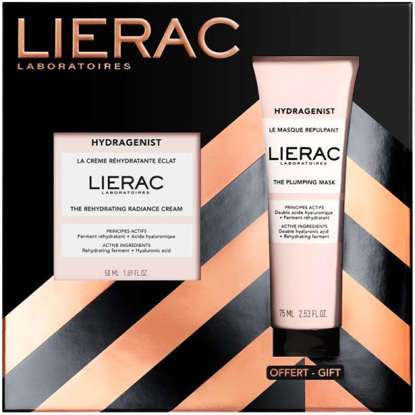 Lierac Coffret Hydragenist La Crème Réhydratante Éclat 50ml + Le Masque Repulpant 75ml OFFERT