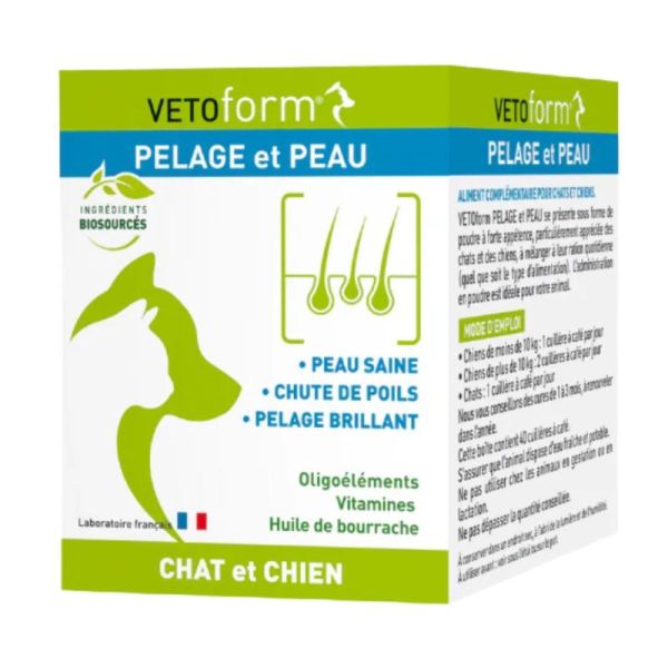 Vetoform Pelage et Peau Chat et Chien Pelage Brillant & Peau Saine - 100g