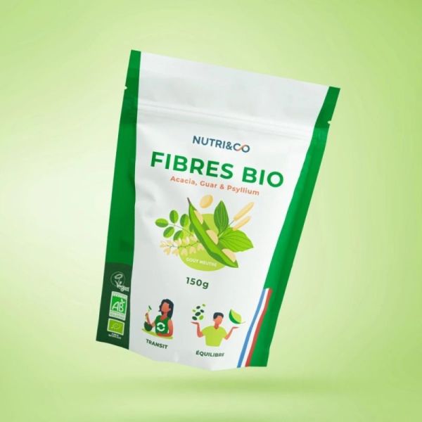 Nutri&Co Fibres Bio 150g - Transit régulé et soutien de la flore intestinale