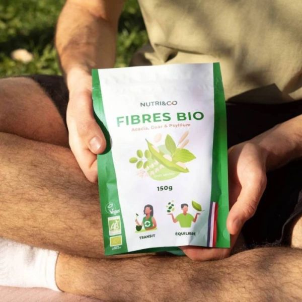 Nutri&Co Fibres Bio 150g - Transit régulé et soutien de la flore intestinale