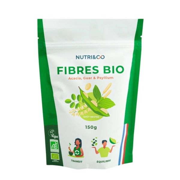 Nutri&Co Fibres Bio 150g - Transit régulé et soutien de la flore intestinale
