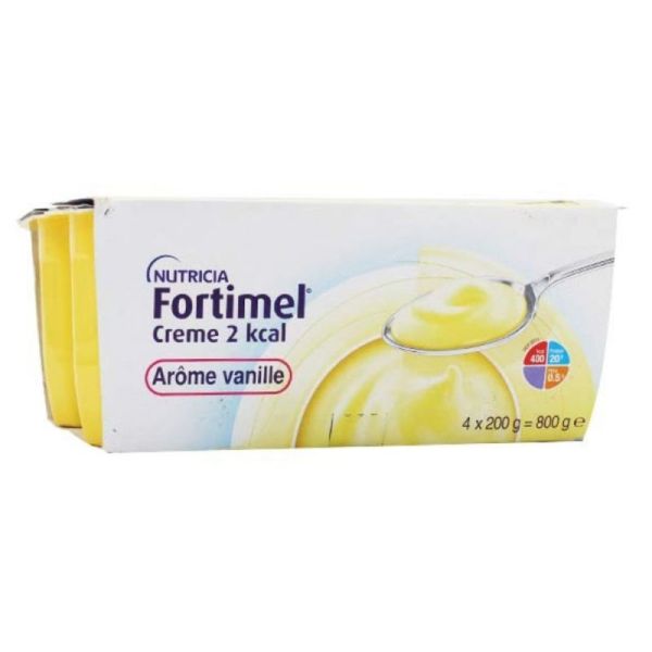 Nutricia Fortimel Crème 2 kcal Arôme Vanille 4 x 200g