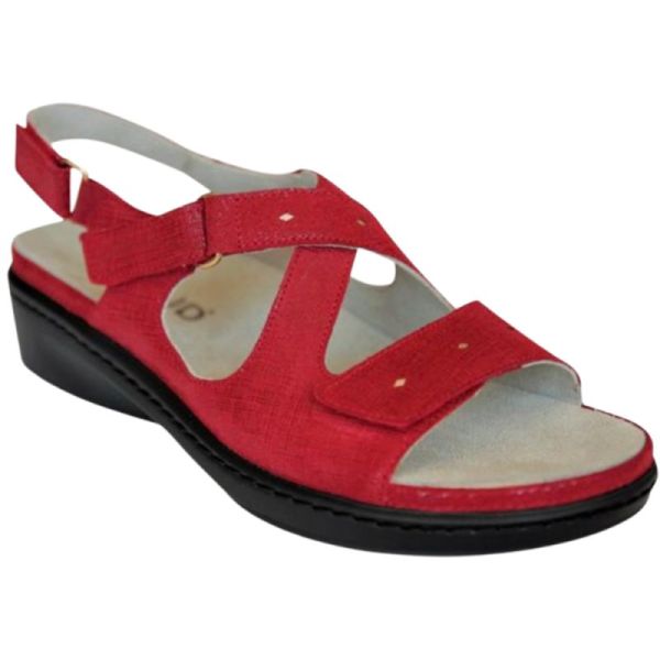 Gibaud CHUT Bisentina Rouge - Chaussures Confort Femme Pieds Déformés