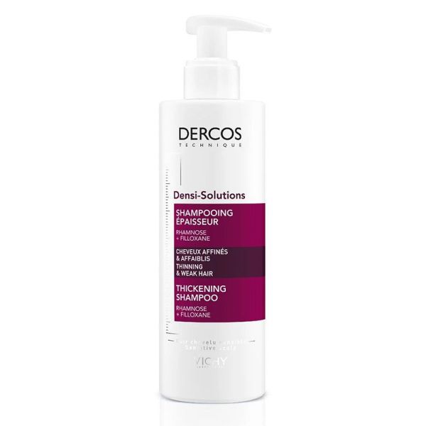 Vichy Dercos Densi-Solutions Shampoing Épaisseur - 250 ml - Cheveux Affinés et Affaiblis
