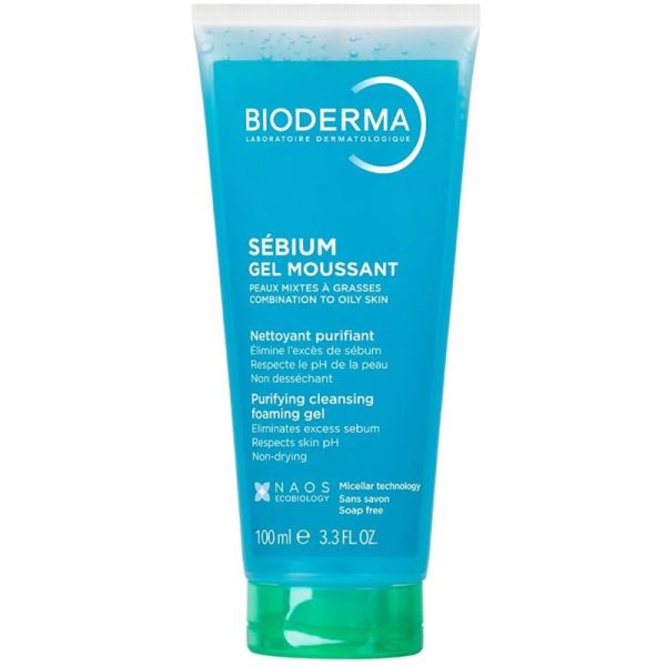 Bioderma Sébium Gel Moussant Nettoyant Purifiant 100ml – Nettoyant purifiant doux