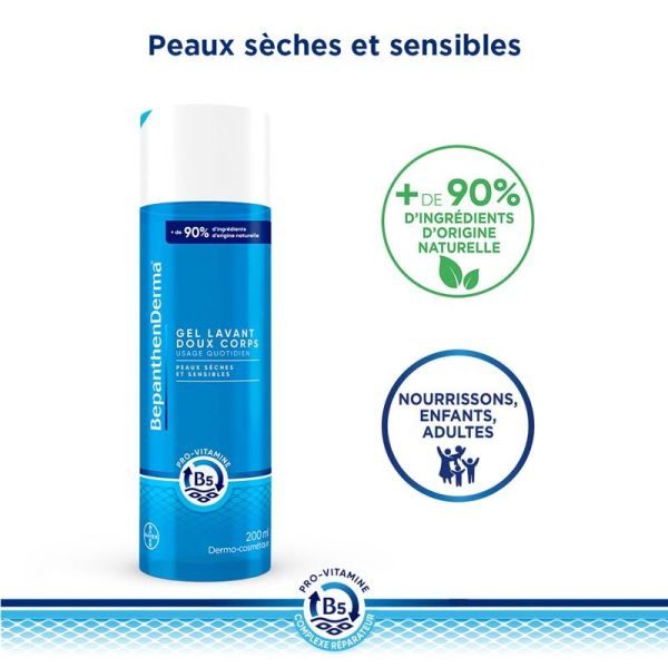 BepanthenDerma® Gel Lavant Doux Corps 200ml