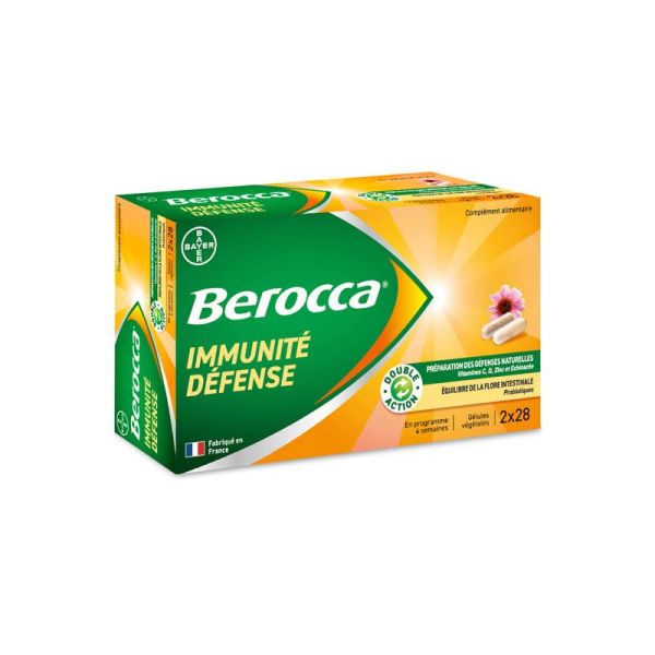 Berocca Immunité Défense - 2 x 28 Gélules Végétales