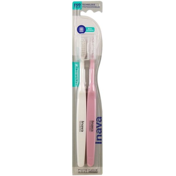 Inava Brosse à Dents Sensibilité 18/100 Dents Sensibles - Lot de 2