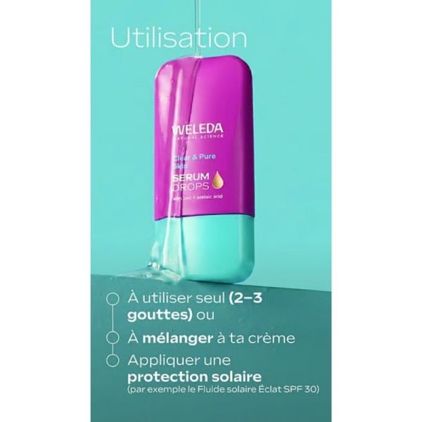 Weleda Clear & Pure Skin Serum Drops 30 ml - Peau nette et purifiée en 7 jours
