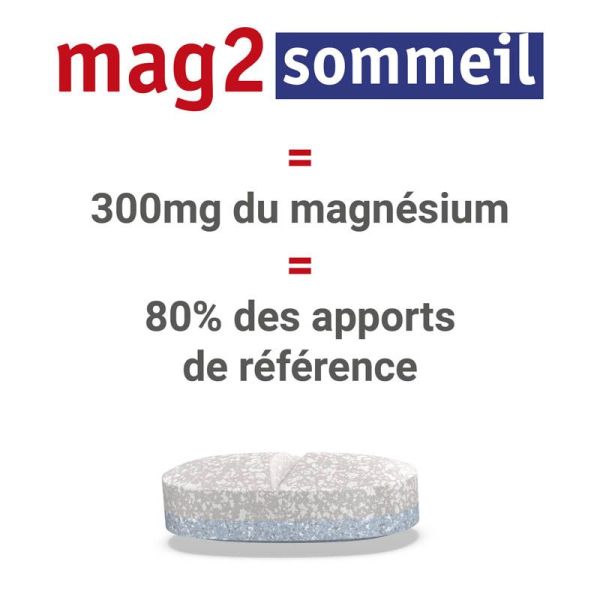 Mag2 Sommeil - 30 comprimés - Sommeil rapide, sérénité et relaxation