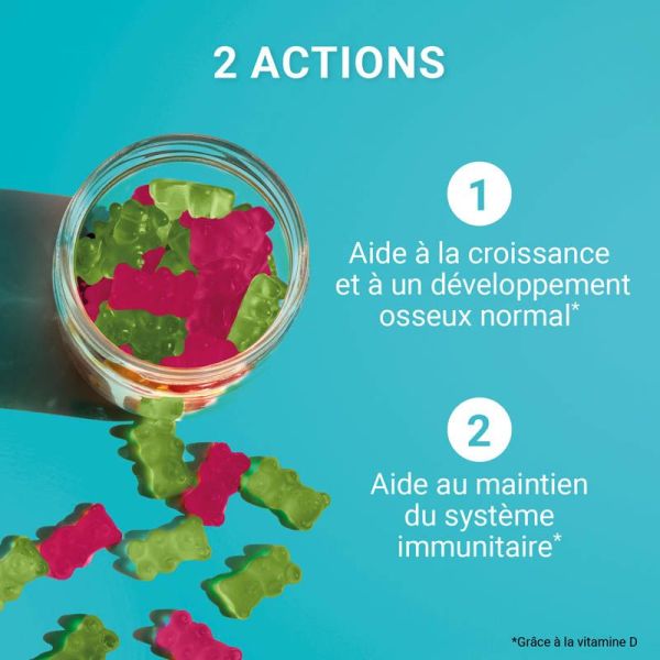 Mag 2 Croissance Immunité Kids - 30 Gommes - Sans Sucre Ajoutés -  Favorise Croissance et Immunité