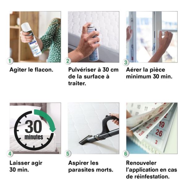 Pouxit Environnement Actif Végétal Traitement de l'Environnement - 100ml - Élimine poux, lentes et parasites