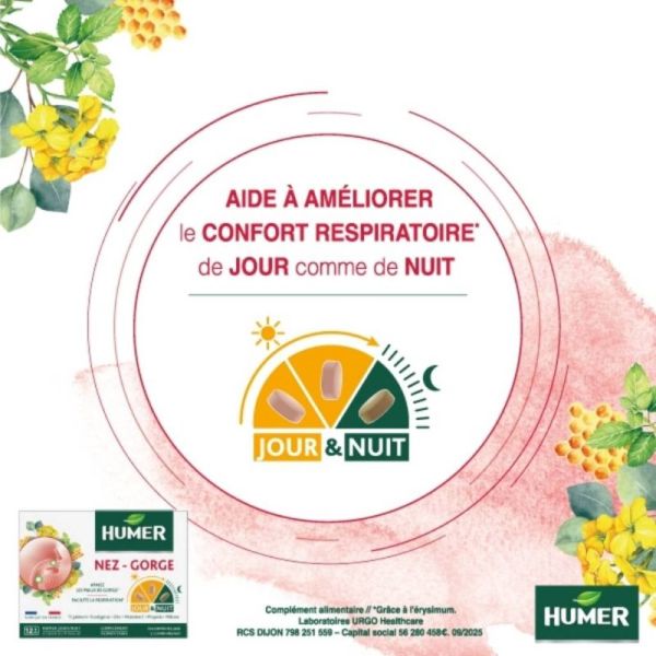 Humer nez gorge jour et nuit 15 comprimés