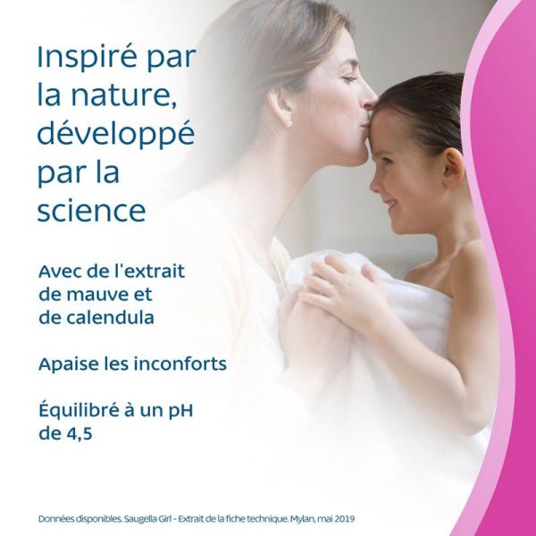 Saugella Girl 200 ml - Soin intime apaisant pour jeunes filles, usage quotidien