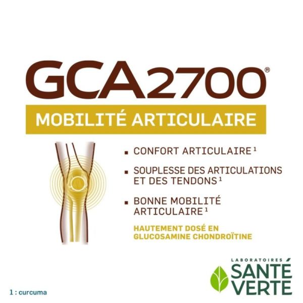Santé Verte GCA 2700 - 60 Comprimés - Confort, souplesse et mobilité articulaire