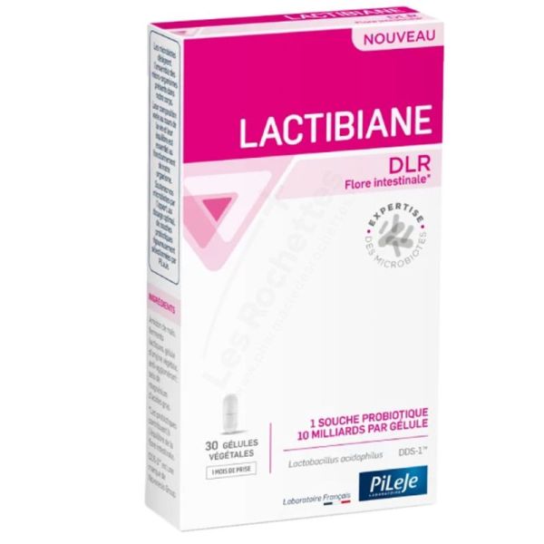 Pileje Lactibiane DLR Flore Intestinale - 30 Gélules Végétales - Soutien et équilibre de la flore intestinale