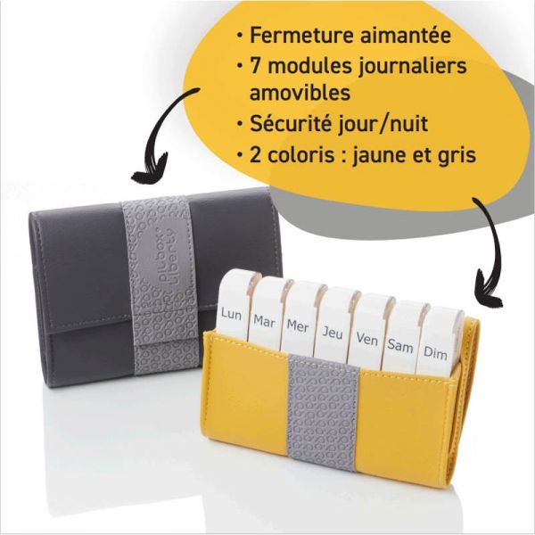 Pilbox Liberty Pilulier Semainier - 1 pièce - Organisation chic et discrète de vos traitements