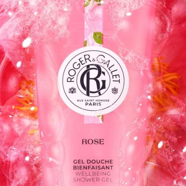 Roger & Gallet Gel Douche Bienfaisant - 200ml - Rose - Hydratant et Apaisant