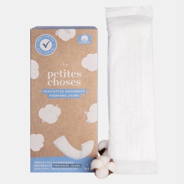 Les Petites Choses Serviettes Hygiéniques Maternité Post Partum Coton Bio 10 unités