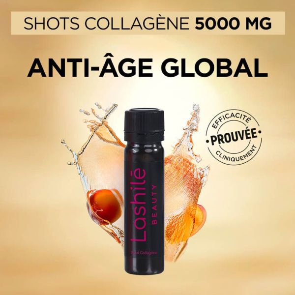 Lashilé Beauty Shots Collagène 5000mg - 14 shots - Action Anti-Âge