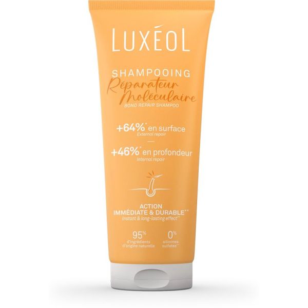 Luxéol Shampooing Réparateur Moléculaire 200ml – Fibre renforcée et lissée