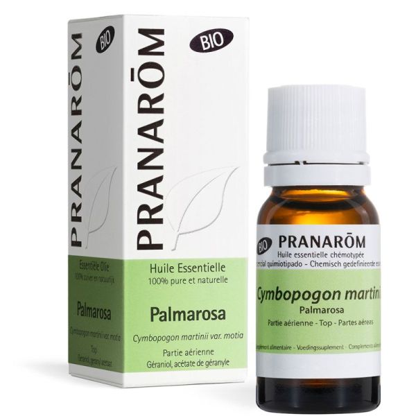 Pranarôm Huile Essentielle Palmarosa Bio 10ml – Purifiante et régénérante