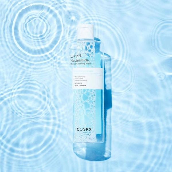 COSRX Low pH Niacinamide Micellar Cleansing Water 400ml - Eau micellaire apaisante et régulatrice de sébum