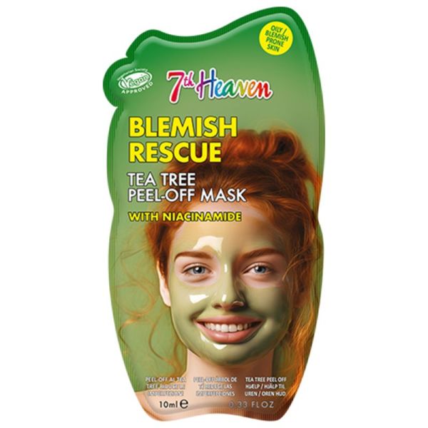 7th Heaven Masque Peel-off à l'Arbre à Thé et Niacinamide 1 Masque – Anti-imperfections et régulateur de sébum