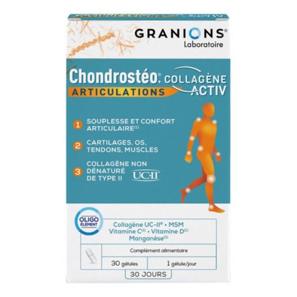 Granions Chondrostéo Articulations Collagène Activ 30 gélules