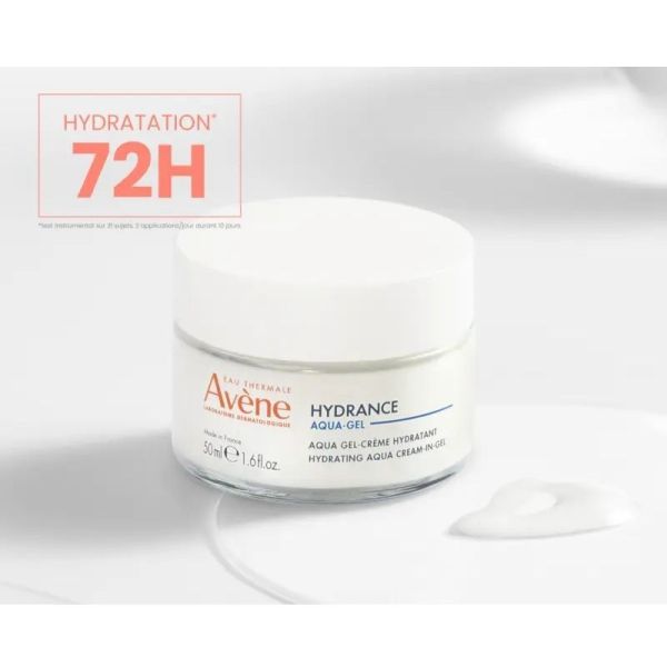 Avène Hydrance Aqua-Gel Crème Hydratant - 50 ml - Hydratation intense et multi-usage peaux sensibles