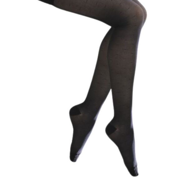 Thuasne Venoflex Incognito Absolu Classe 2 Collant de Contention Plumetis Noir - Normal - Taille 4