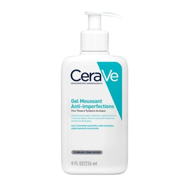 CeraVe Trousse Ma Routine SOS Anti-Boutons - Gel moussant 236 ml + Soin concentré 40 ml